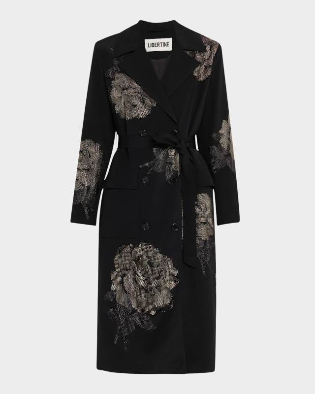 Ghost Rose Belted Long Trench Coat